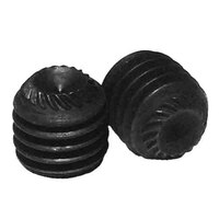 #10-24 x 1-1/4" Socket Set Screw, Knurled Cup Point, Coarse, Alloy, Black Oxide